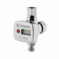 Регулятор тиску 1/4", професійний, до 12 бар, до 400 л/хв, цифровий манометр, для фарбувального пістолета INTERTOOL PT-1424