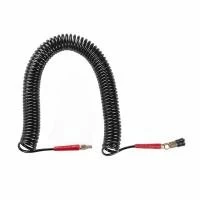 Шланг BLACK M-Flex 5,5×8 мм, 15 м, спіральний поліуретановий, з поворотним шарніром, латунними швидкороз'ємними з'єднаннями, STORM INTERTOOL PT-1791