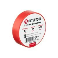 Стрічка ізоляційна 0.15мм*17мм*10м червона INTERTOOL IT-0030