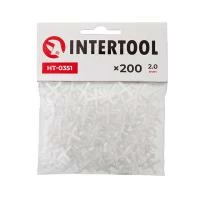Набір дистанційних хрестиків для плитки 2.0 мм /200шт INTERTOOL HT-0351