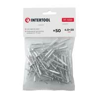 Заклепка алюмінієва, 4,0×20,0 мм, 50 шт. INTERTOOL RT-4020