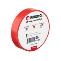 Лента изоляционная 0.15мм*17мм*20м красная INTERTOOL IT-0050
