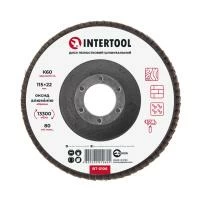 Диск шліфувальний пелюстковий 115x22 мм зерно K60 INTERTOOL BT-0106