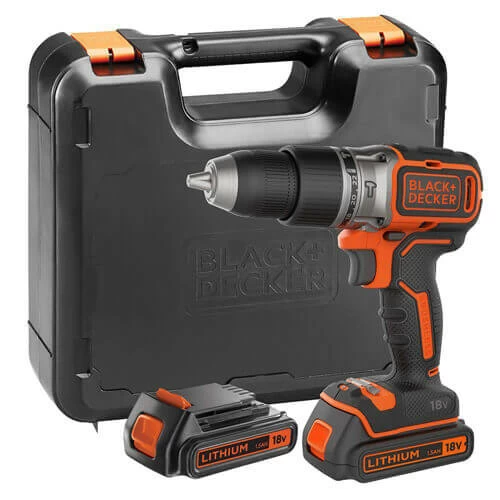 Дриль-шурупокрут акумуляторний безщітковий ударний BLACK+DECKER BL188KB