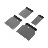 Набір шпателів "японських", 4 шт., сталь, 50 * 80mm, 80 * 100mm, 100 * 100mm, 120 * 100mm. INTERTOOL KT-2004