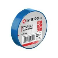 Стрічка ізоляційна 0.15mm * 17mm * 15m синя INTERTOOL IT-0015