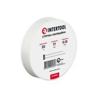 Лента изоляционная 0.15мм*17мм*20м белая INTERTOOL IT-0053