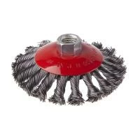 Щітка конусна, 100 мм, M14, пучки крученого дроту, для КШМ, 12500 об/хв INTERTOOL BT-4100