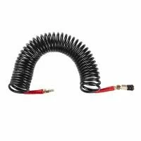 Шланг BLACK M-Flex 6,5×10 мм, 10 м, спіральний поліуретановий, з поворотним шарніром, латунними швидкороз'ємними з'єднаннями, STORM INTERTOOL PT-1793