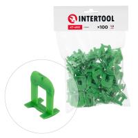 Система вирівнювання плитки, основа, 1 мм, 100 шт. INTERTOOL KT-4951
