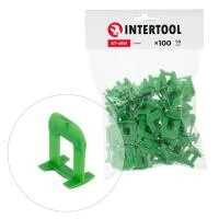 Система вирівнювання плитки, основа, 1 мм, 100 шт. INTERTOOL KT-4951