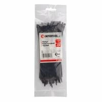 Хомут пластиковий, 2,5×150 мм, 100 шт/упак, чорний INTERTOOL TC-2516