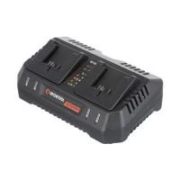 Пристрій зарядний для акумуляторів Li-ion 20 В, струм заряду 4,0+4,0 А, 2 термінали INTERTOOL WT-0346