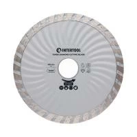 Диск відрізний по каменю TURBO алмазний, 115мм, 16-18% INTERTOOL CT-2001