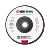 Диск шліфувальний пелюстковий 180 x 22мм зерно K40 INTERTOOL BT-0224