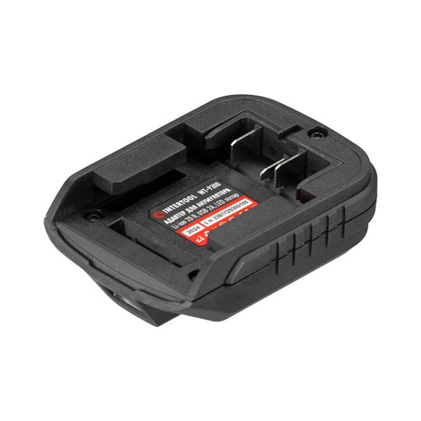 Адаптор для акумулятора Li-ion 20 В, USB 2 A, LED-ліхтар INTERTOOL WT-9300