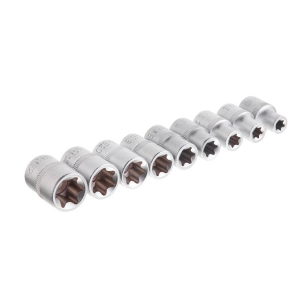 Набір голівок TORX 9 шт, E10-E24, 1/2" INTERTOOL ET-6014