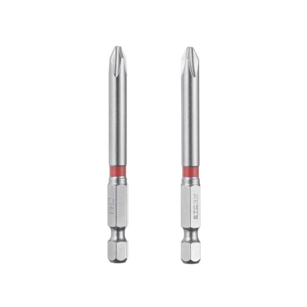 Комплект викруткових насадок PH2 1/4" * 70 мм, S2, уп. 2 од., STORM INTERTOOL VT-0223