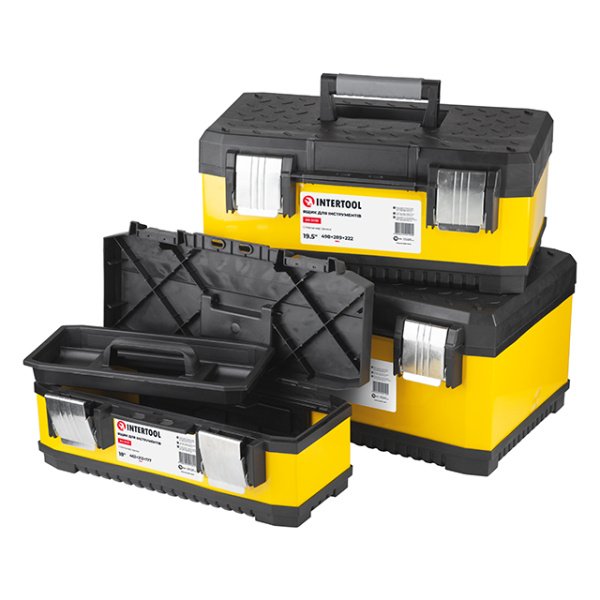 Комплект ящиків для інструменту з металевими замками, 3 од. INTERTOOL BX-2003