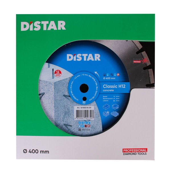 Круг алмазний вiдрiзний Distar 1A1RSS/C1-W 404x3,5/2,5x25,4-11,5-24-ARP 40x3,5x10+2 R190 Classic H12