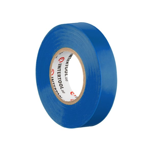 Стрічка ізоляційна 0.15мм*17мм*25м синя INTERTOOL IT-0025