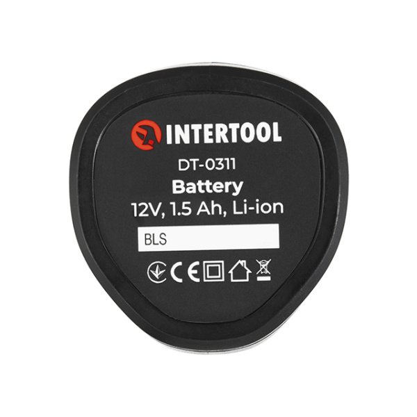Акумулятор 12 В, Li-Ion, 1,5 Аг, для дриля-шурупокрута DT-0310/DT-0314 (2025 р) INTERTOOL DT-0311