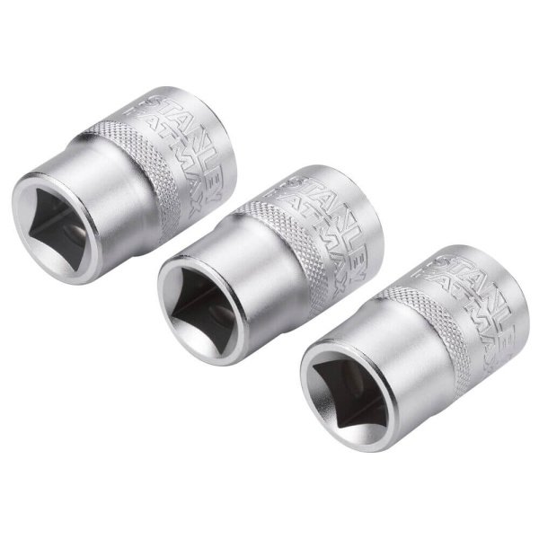 Набір торцевих головок 1/2 Maxi Drive, із шестигранним профілем, 3 шт: 17, 18, 19 мм. STANLEY FMMT17094-0