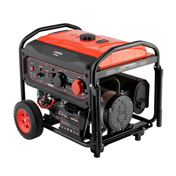 Генератор бензиновий 9/10 кВт, 400/230 В, DUAL POWER, бак 25 л, електро/ручний старт, мідна обмотка, STORM INTERTOOL DT-1196