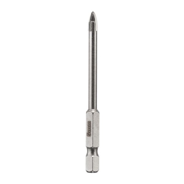 Свердло по склу та кераміці 5 мм HEX 1/4'' (6.35 mm) INTERTOOL SD-0285