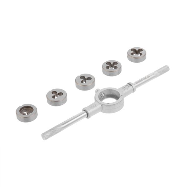 Нібор плашок з тримачем, 6 од., M4, M5, M6, M8, M10 INTERTOOL SD-8019