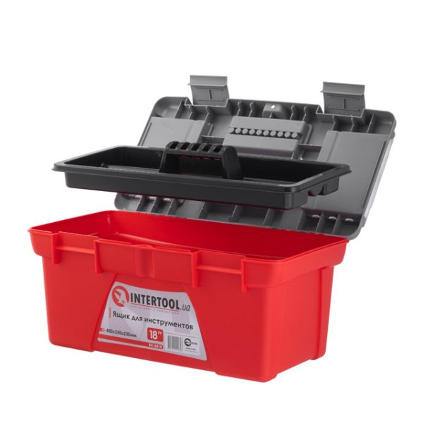 Ящик для  інструментів  18" 480*250*230мм INTERTOOL BX-0418
