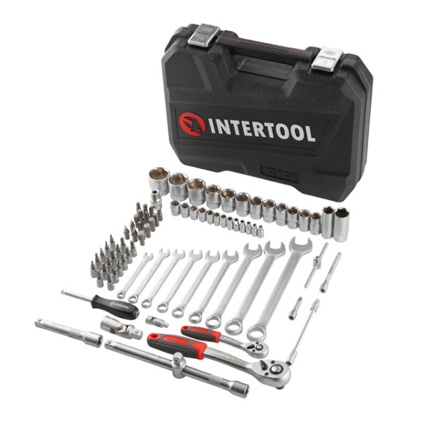 Набір інструментів 1/2" & 1/4" 82од (ET-6082SP) INTERTOOL ET-9082