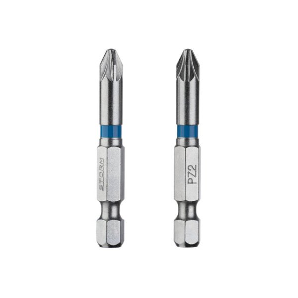 Комплект викруткових насадок PZ2 1/4" * 50мм, S2, уп. 2 од., STORM INTERTOOL VT-0215