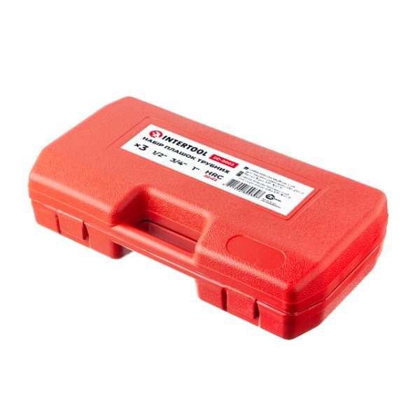 Набір плашок трубних 3 шт, для нарізання різьби: 1/2", 3/4", 1" INTERTOOL SD-8003