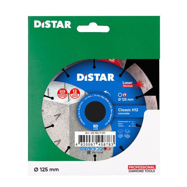 Круг алмазний вiдрiзний Distar 1A1RSS/C3-W 125x2,2/1,3x22,23-10-ARP 30x2,2x10+2 R50,5 Classic H12