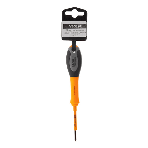 Викрутка хрестова ізольована PZ0, 60 мм 1000 В INTERTOOL VT-3220