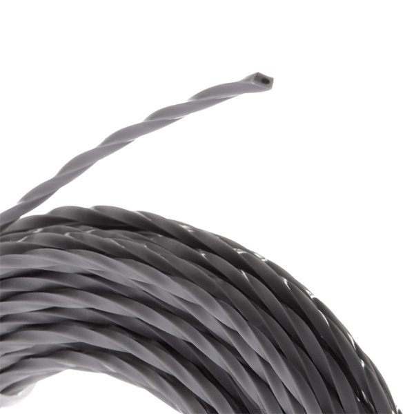 Лiска для тримера "квадрат" кручена армована, 2.0 мм x 15 м INTERTOOL DT-2327