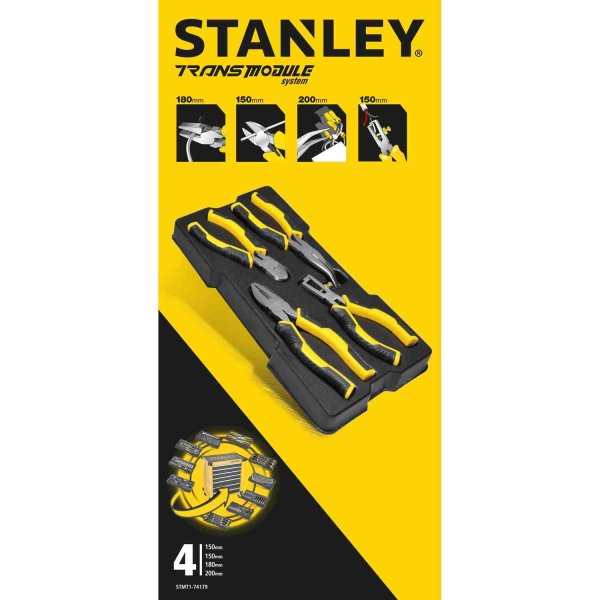 Набір з чотирьох шарнірно-губцевих інструментів DYNAGRIP STANLEY STMT1-74179