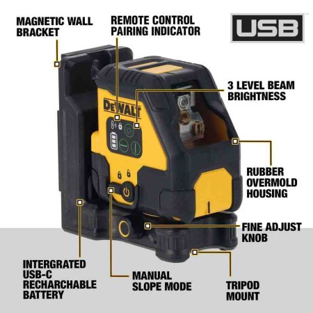 Рівень лазерний лінійний DeWALT DCLE14201GB
