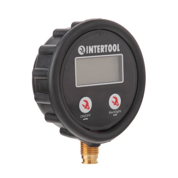 Цифровий манометр, 10 атм INTERTOOL PT-0501