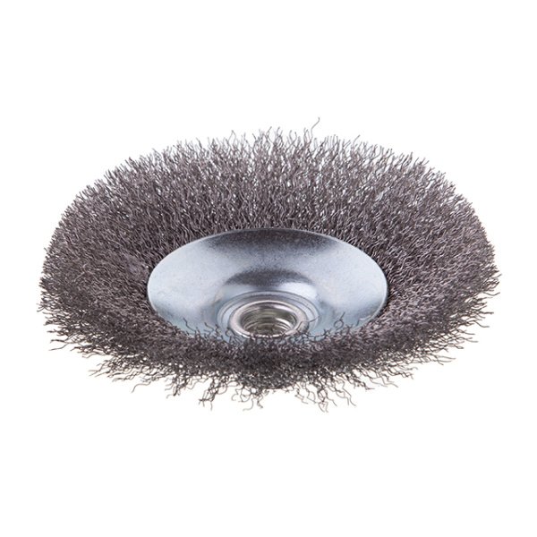 Щітка конусна, 125 мм, M14, кручений дріт, для КШМ, 6500 об/хв INTERTOOL BT-5125