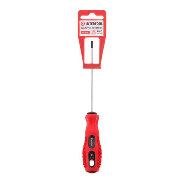 Викрутка хрестова PZ0 x 100 мм INTERTOOL VT-3154