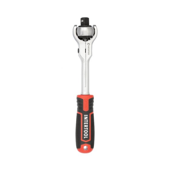 Рукоятка з храповим механізмом поворотна, 72 зуба 1/2 ", Cr-V STORM INTERTOOL ET-8009