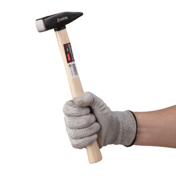 Молоток слюсарний 400г,ручка ясен INTERTOOL HT-0253