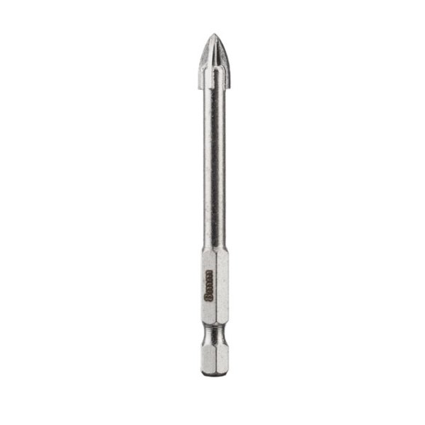 Свердло по склу та кераміці, 8 мм, HEX 1/4" INTERTOOL SD-0288