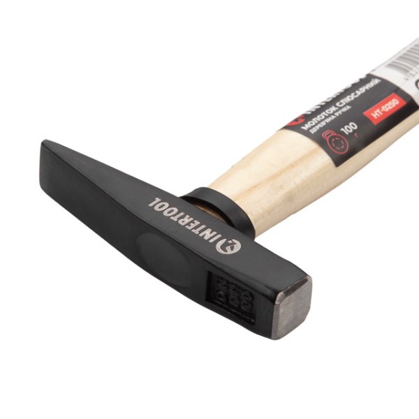 Молоток слюсарний 100 г, ручка ясен INTERTOOL HT-0250