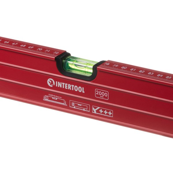 Рівень з поворотною капсулою 2000мм. 3 капсули INTERTOOL MT-1280
