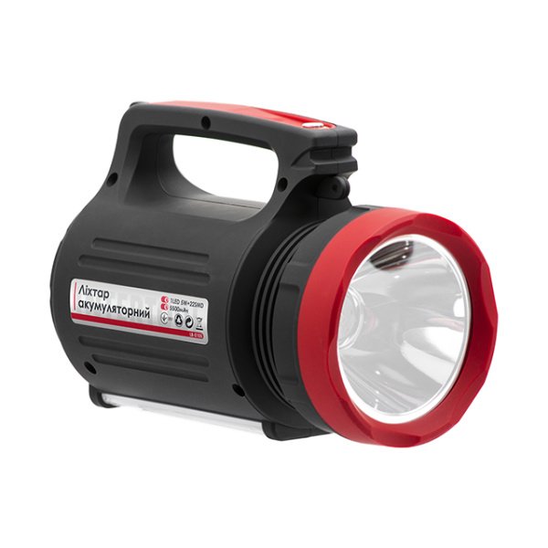 Ліхтар акумуляторний 1 LED 5 Вт + 22 SMD, сонячна панель, 2 виносні LED-лампи, заряджання гаджетів INTERTOOL LB-0105