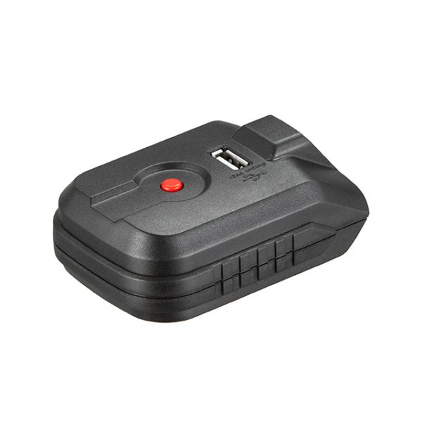 Адаптор для акумулятора Li-ion 20 В, USB 2 A, LED-ліхтар INTERTOOL WT-9300