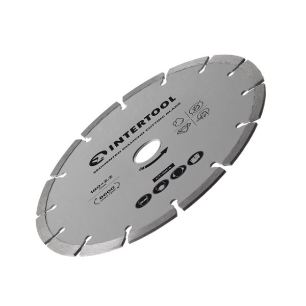 Диск відрізний сегментний алмазний, 180мм, 16-18% INTERTOOL CT-1004